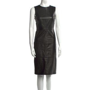 Vince Black Lamb Leather knee-length dress - tag attach - size 2